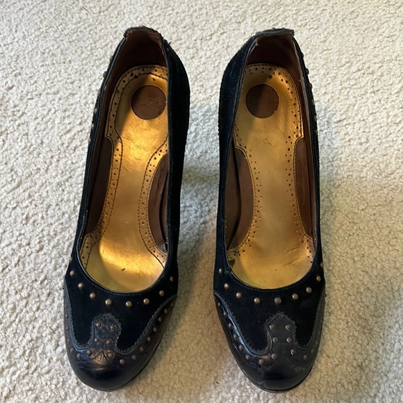 Sam Edelman platform heels suede and leather - Picture 1 of 10